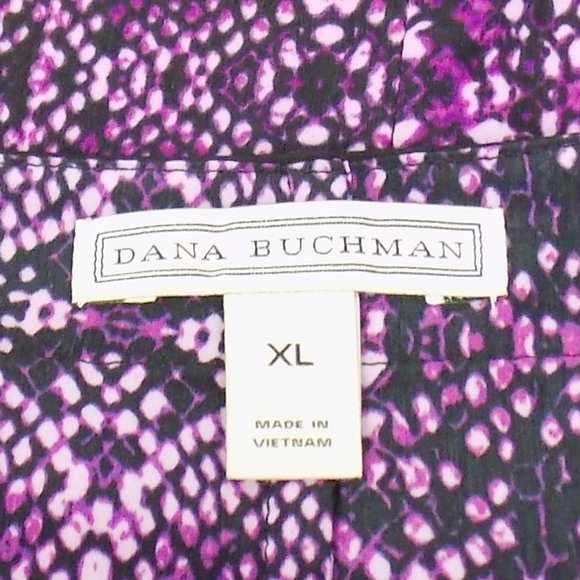 Dana Buchman Purple Snakeskin Print Nouveau Safari Top Size XL NWT - Picture 9 of 10